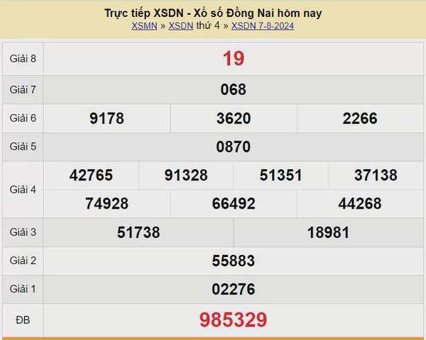 XSDN 14/8, Xem kết quả xổ số Đồng Nai hôm nay 14/8/2024, xổ số Đồng Nai ngày 14 tháng 8