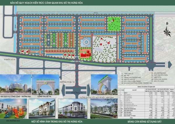 Bản đồ chi tiết dự án khu đô thị Hưng Hoà. (Ảnh: thuonghieucongluan.com.vn)