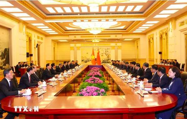 Tổng Bí thư, Chủ tịch nước Tô Lâm hội kiến Chủ tịch Chính hiệp toàn quốc Trung Quốc Vương Hộ Ninh