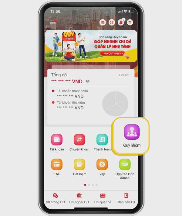 Thu chi minh bạch với tính năng Quỹ nhóm trên app HDBank