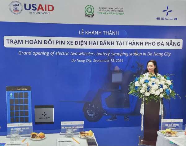 Đà Nẵng:  Khánh thành trạm hoán đổi pin xe điện hai bánh đầu tiên