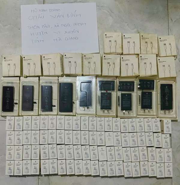 Hà Giang: Tạm giữ 105 sản phẩm giả mạo nhãn hiệu Apple