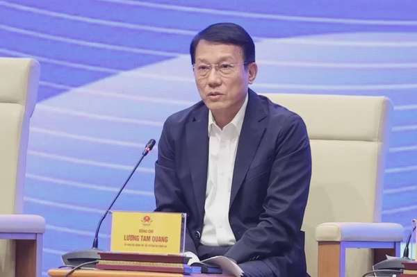 Đại tướng Lương Tam Quang, Bộ trưởng Bộ Công an trả lời các câu hỏi về phòng chống tội phạm công nghệ cao - Ảnh: VGP/Nhật Bắc