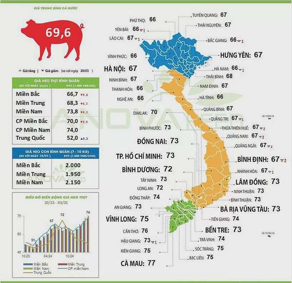 Giá heo hơi hôm nay 29/3/2025 tại các địa phương trên cả nước