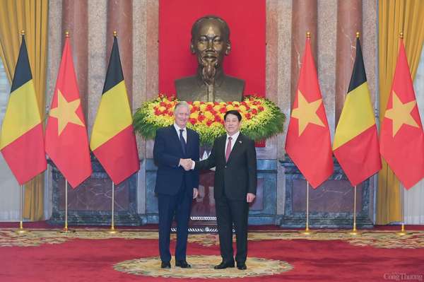 Chủ tịch nước Lương Cường chủ trì lễ đón Nhà vua Bỉ Philippe