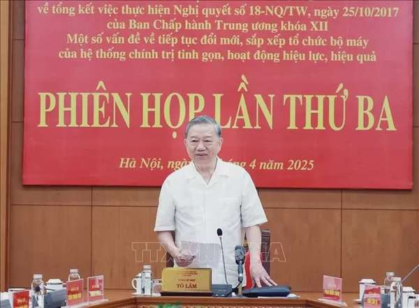 Tổng Bí thư Tô Lâm chủ trì phiên họp. Ảnh: Thống Nhất/TTXVN