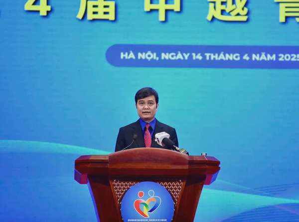 Bí thư thứ nhất Trung ương Đoàn TNCS Hồ Chí Minh Bùi Quang Huy phát biểu tại chương trình.