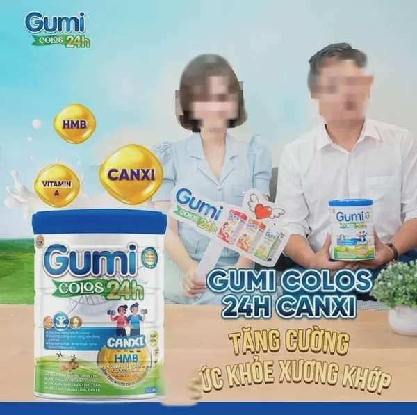 Hình ảnh người nổi tiếng quảng cáo sản phẩm sữa của công ty sản xuất sữa giả vừa bị phanh phui. Ảnh chụp màn hình
