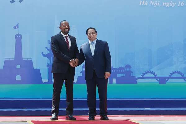 Thủ tướng Phạm Minh Chính đón Thủ tướng Ethiopia Abiy Ahmed Ali