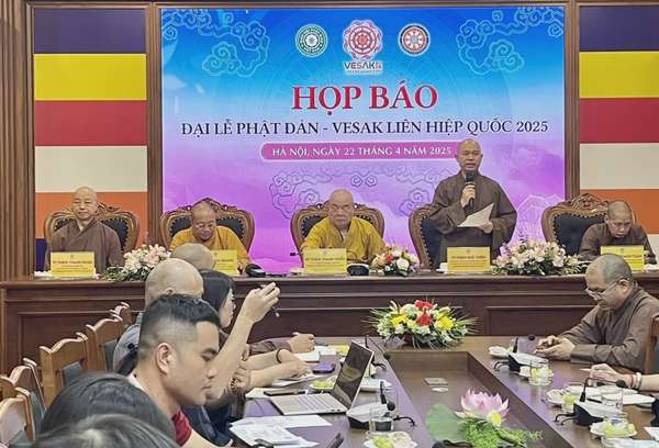 Giáo hội Phật giáo Việt Nam tổ chức họp báo thông tin chính thức về Đại lễ Vesak Liên Hợp quốc 2025 diễn ra ở TP. Hồ Chí Minh từ ngày 6-8/5.