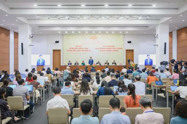 Họp báo về dự kiến chương trình kỳ họp thứ 9, Quốc hội khóa XV