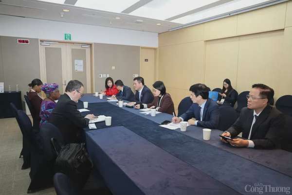 Bộ trưởng Nguyễn Hồng Diên họp song phương với Tổng giám đốc WTO Ngozi Okonjo - Iweala
