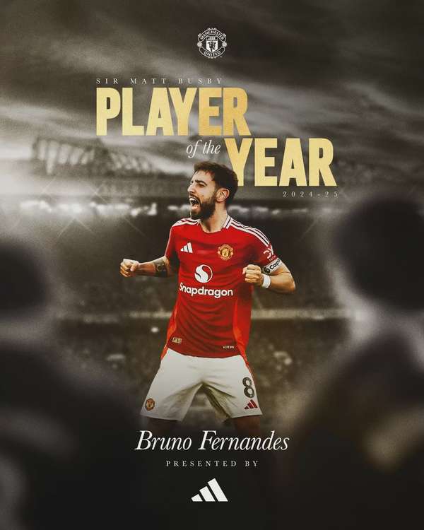 Đây đã là lần thứ 4 Bruno Fernandes được bầu chọn là Cẩu thủ xuất sắc nhất mùa của Manchester United.