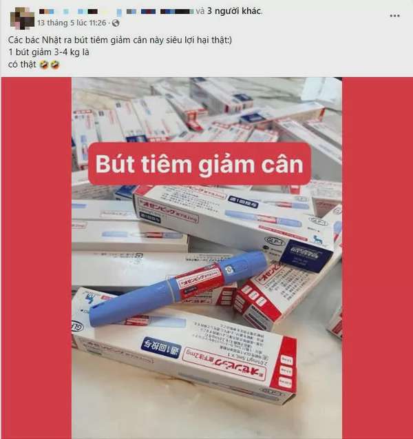 Hiểm họa từ bút tiêm giảm cân bán trôi nổi trên mạng