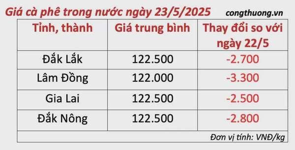 Dự báo giá cà phê ngày mai 24/5/2025, tiếp đà giảm
