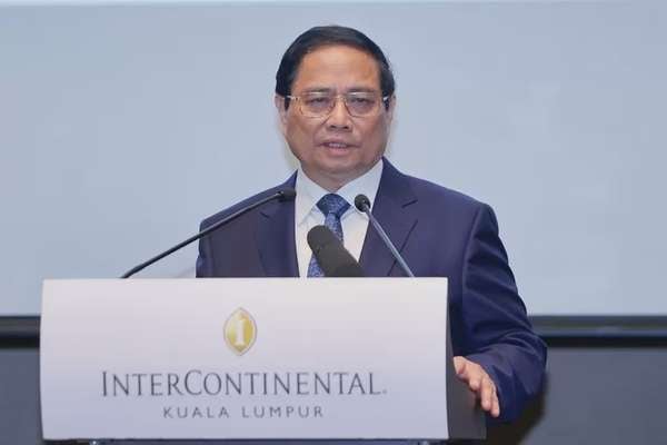 Thủ tướng kêu gọi doanh nghiệp phát huy sứ mệnh kết nối trong ASEAN và giữa Việt Nam - Malaysia - Ảnh: VGP/Nhật Bắc