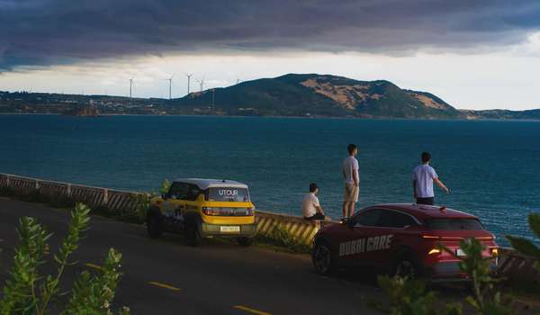 Đường ven biển tại thành phố Phan Thiết trong một chuyến đi khác của anh Phùng Thế Trọng. Ảnh: NVCC