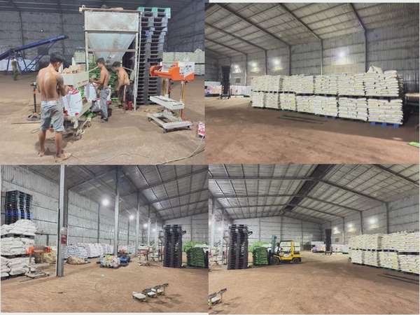 Bên trong xưởng sản xuất phân bón giả.