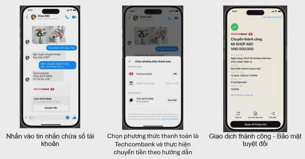 Techcombank tích hợp tính năng chuyển tiền qua Messenger, nâng cao trải nghiệm giao dịch liền mạch cho khách hàng