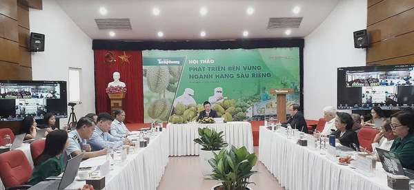 Hội thảo “Phát triển bền vững ngành hàng sầu riêng” do Báo Tiền Phong tổ chức sáng 10/6, tại Hà Nội.