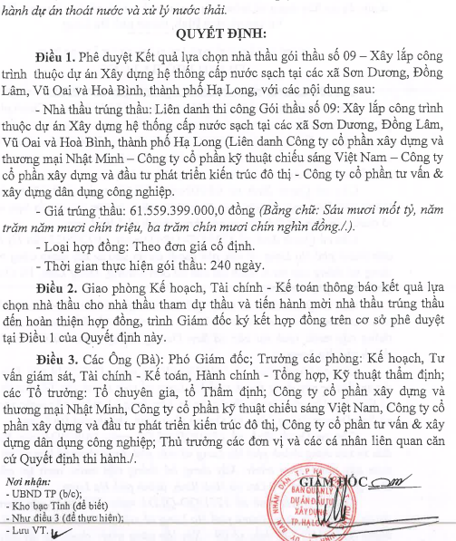 Trong một ngày, giám đốc bị đình chỉ công tác, Ban QLDA ĐT XD TP. Hạ Long bị cáo buộc loại bỏ hồ sơ dự thầu của DN