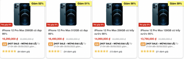 Giá iPhone 12 Pro Max mới nhất ngày 10/5: Rẻ mà khỏe nhất tháng 5, Galaxy S23 