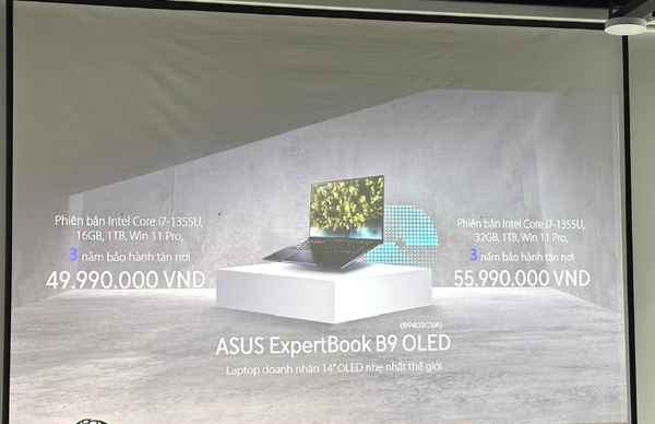 Asus ExpertBook B9 OLED: Chiếc laptop mỏng nhẹ mang phong cách doanh nhân