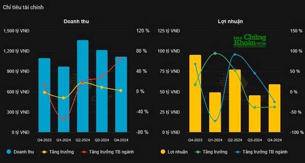 Các chỉ tiêu tài chính năm 2024 của Cao su Đà Nẵng. Nguồn: Trung tâm dữ liệu kinhtechungkhoan.vn