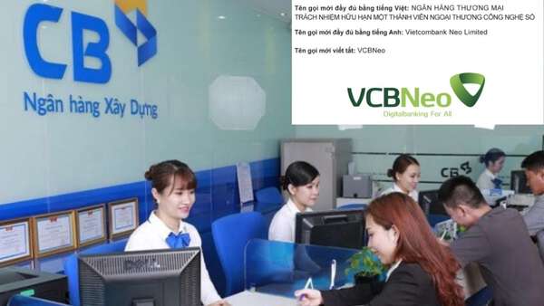 Về với Vietcombank, Ngân hàng Xây dựng (CB) đổi tên thành VCBNeo