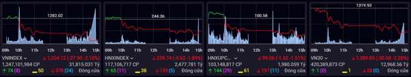 Cổ phiếu nhóm VN30 châm ngòi cho thị trường chứng khoán giảm mạnh