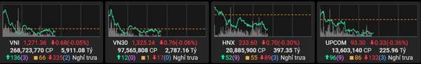 Áp lực bán lớn, VN-Index đảo chiều giảm điểm