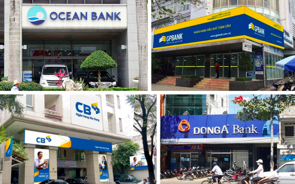 có 3 ngân hàng mua bắt buộc (CBBank, OceanBank, GPBank) và Ngân hàng Đông Á.