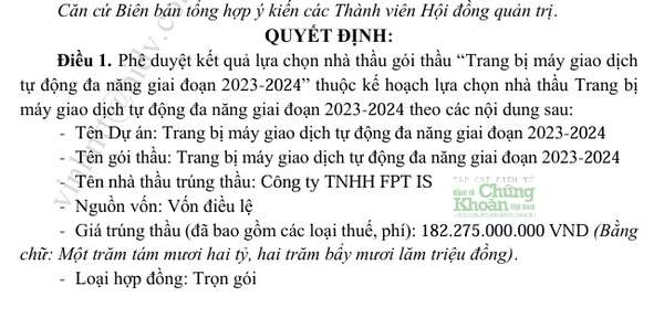 Đấu thầu tại Ngân hàng BDV: FPT IS thắng dễ hai gói thầu lớn, tiết kiệm nhỏ xíu