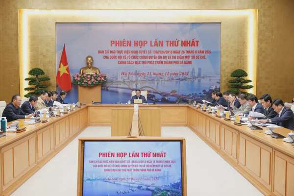 Thủ tướng chủ trì phiên họp về thực hiện cơ chế, chính sách đặc thù phát triển Đà Nẵng