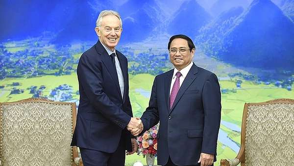 Thủ tướng Phạm Minh Chính tiếp ông Tony Blair, cựu Thủ tướng Anh.
