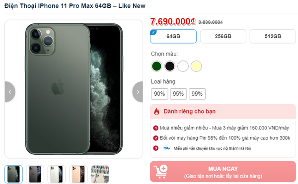 iPhone 11 Pro Max đang có giá rẻ không tưởng cho khách Việt lên đơn đón Tết