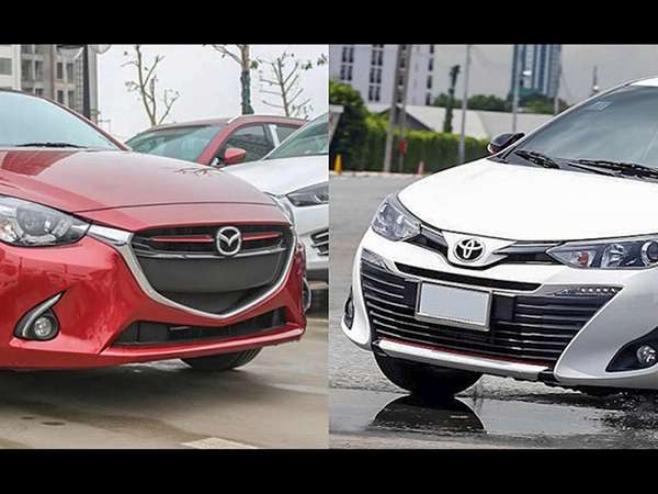 Toyota Vios và Mazda 2: 