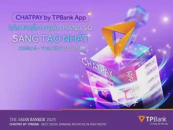 TPBank ChatPay được vinh danh 'Sản phẩm sáng tạo ngân hàng số tốt nhất khu vực'