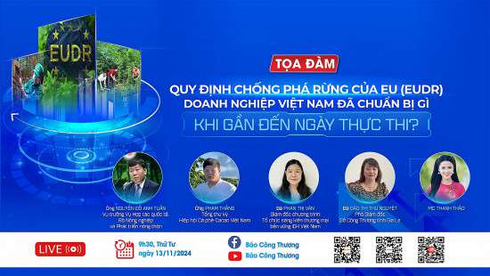 Tọa đàm 'Quy định chống phá rừng của EU - Doanh nghiệp chuẩn bị gì khi đến ngày thực thi?'