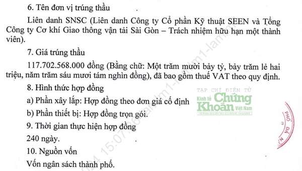 Quyết định phê duyệt Liên danh SAMCO trúng thầu vừa được ông Nguyễn Hữu Nhật, Giám đốc Ban ký