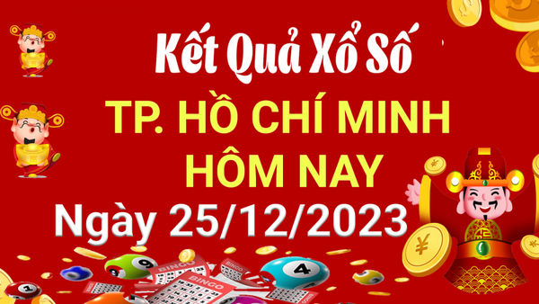 XSHCM 25/12, Kết quả xổ số TP.HCM hôm nay 25/12/2023, KQXSHCM thứ Hai ngày 25 tháng 12