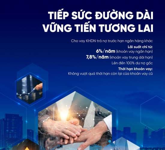 VietinBank cho vay doanh nghiệp trả nợ trước hạn ngân hàng khác với lãi suất chỉ từ 6,0 %/năm