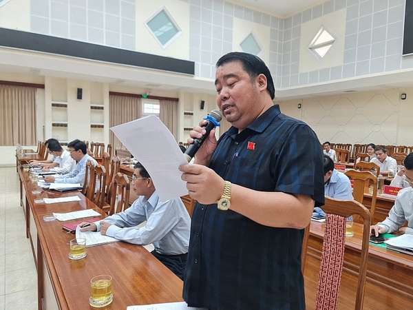 Ông Nguyễn Viết Dũng phát biểu tại một kỳ họp HĐND Quảng Nam
