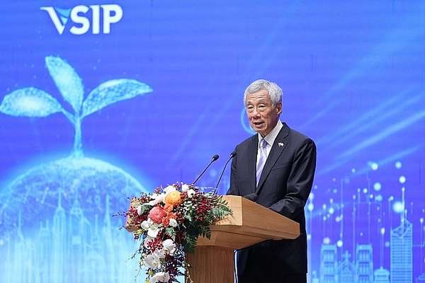 Thủ tướng Singapore Lý Hiển Long phát biểu tại sự kiện
