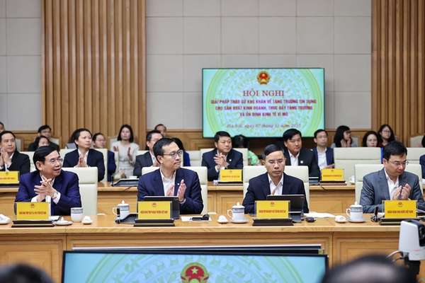 Thủ tướng Phạm Minh Chính chủ trì hội nghị tháo gỡ khó khăn về tăng trưởng tín dụng
