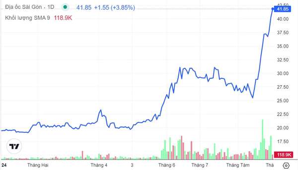 Cổ phiếu SGR của Saigonres tiếp tục nóng, nhìn sang kết quả kinh doanh cũng 