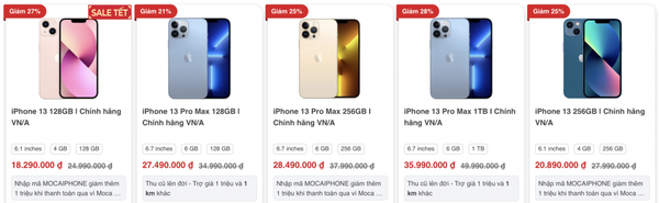 Giá iPhone 13 series mới nhất ngày 26/1: Sale lớn chào Xuân, cơ hội “vàng” sở hữu siêu phẩm nhà Táo