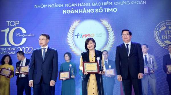 Ngân hàng số Timo vinh danh trong top 100 “Sản phẩm - Dịch vụ Tin dùng Việt Nam 2022”
