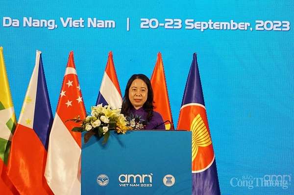 Phó Chủ tịch nước Võ Thị Ánh Xuân phát biểu chào mừng tại Hội nghị Bộ trưởng Thông tin ASEAN lần thứ 16