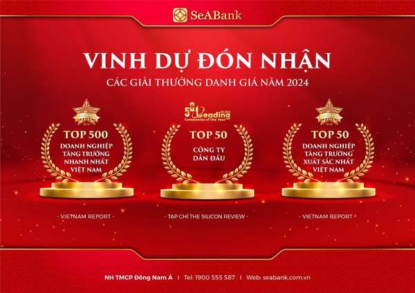 SeABank lần thứ 5 nằm trong Top 500 doanh nghiệp tăng trưởng nhanh nhất Việt Nam